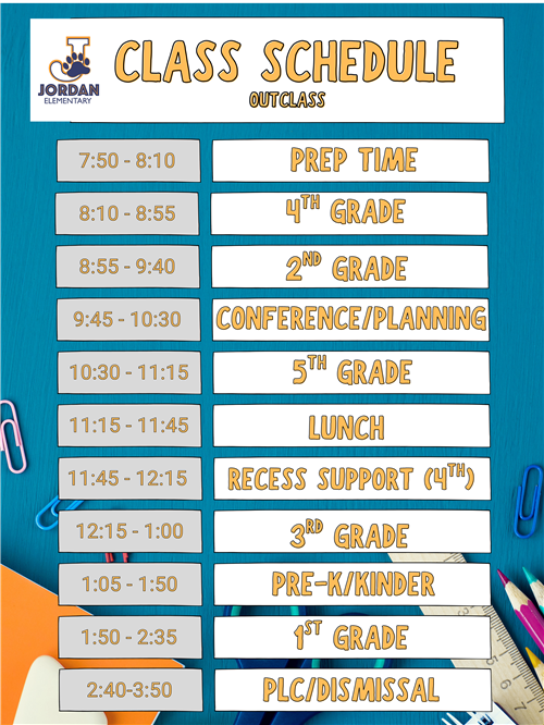Outclass Schedule
